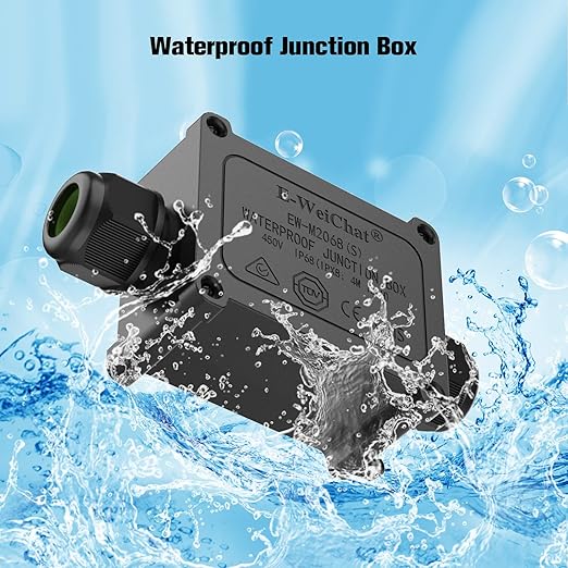 2 Pcs 2 Way IP68 Waterproof Junction Box, Outdoor/Underground Electrical Box for Street Lights, Buried Lamps, Lighting Connections