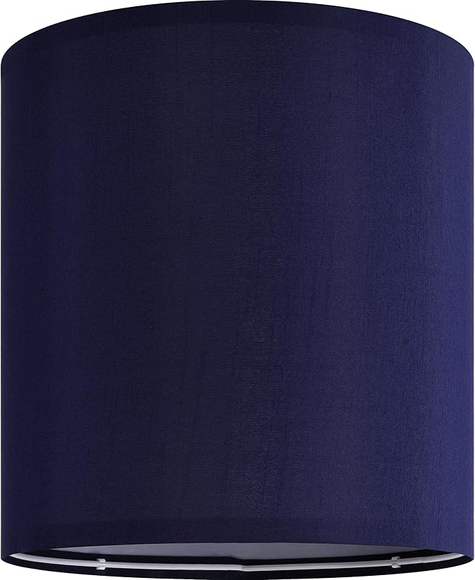 GOSO 10×10 Inches Spider Small Drum Lampshades Blue (2 PCS)，Modern Lamp Shades for Wall Lamps,Bedside Lamps and Table Lamps for Bedroom Decoration Replacement,DIY Shade Simple Assembly