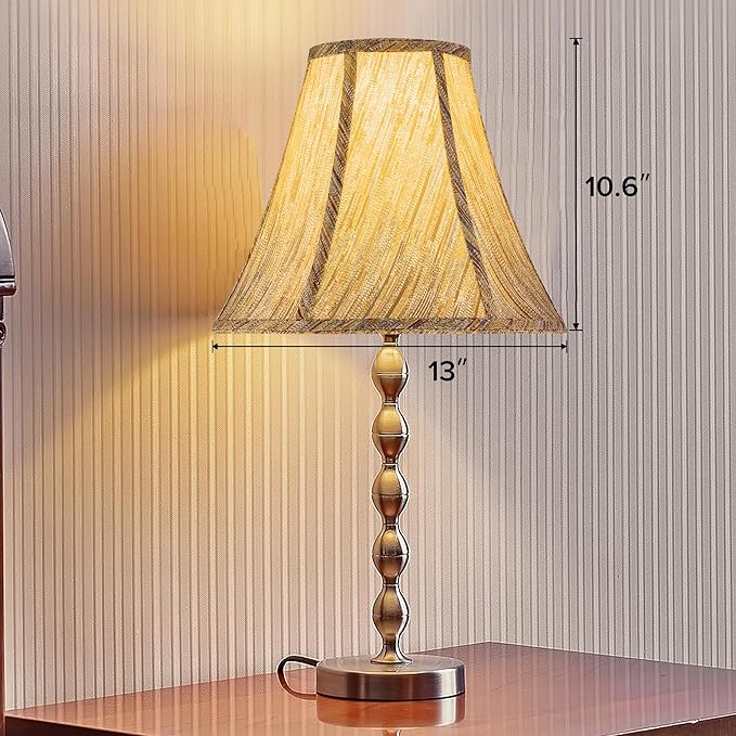 GO&SO Set of 1 Burgundy Vertical Stripe Fabric Bell Lamp Shades 6" Top x 13" Bottom x 10.6" High (Spider) - Handcrafted Medium Lamp Shades for Table & Bedside Lamps Replacement