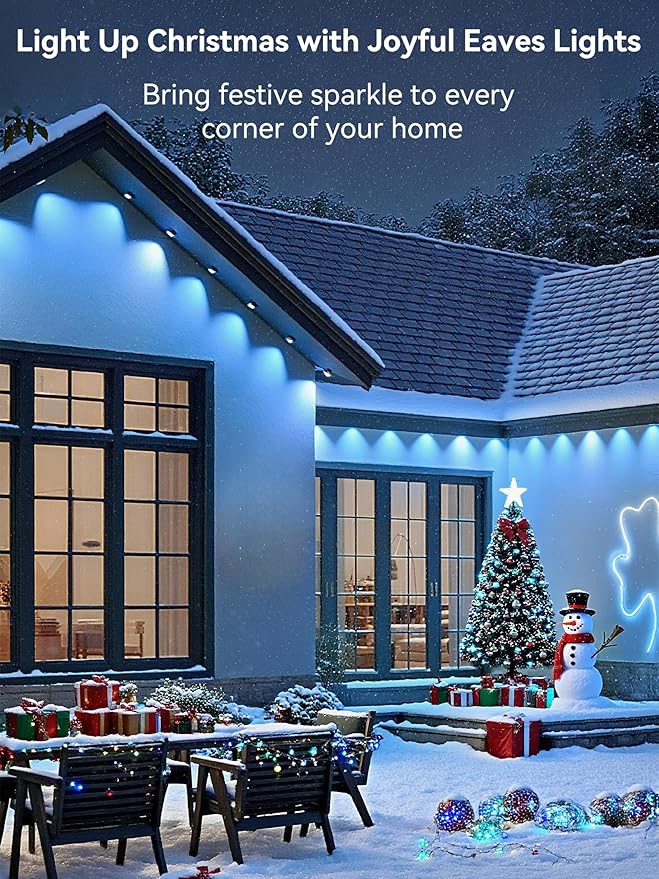 Permanent Outdoor Lights, 500FT RGB IP67 Waterproof Eaves Lighting, Smart LED Outside House Lights with App/Remote Control for Halloween, Christmas Decor, Holiday, Party, Daily, All Year-Round