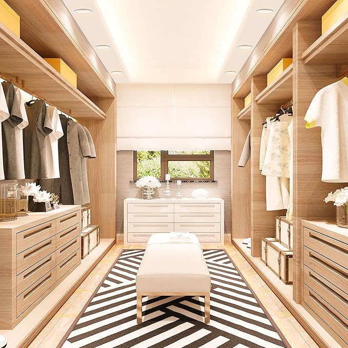 Flush Mount Ceiling Light Fixture - ETL Certified - 9 Inch Dimmable 3000K Warm White LED, 0.63'' Ultra Thin Round Design for Bedroom, Bathroom, Kitchen, Hallway, Basement, Closet (1-Pack)‌