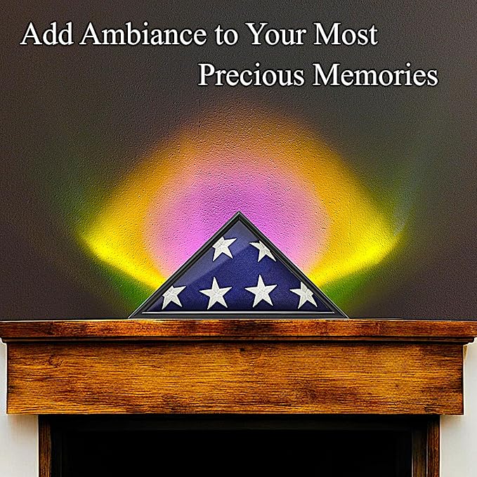 Sunrise Aura Light Mood Lamp - Adjustable Angel Eyes LED Projector Ambient Night Lights - RGB Colorful Backlighting Display Easy Color Change (Filter)