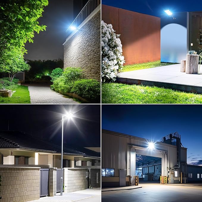 Solar Lights Outdoor - Super Brght Solar Street Lights Outdoor Dusk to Dawn with Motion Sensor and Remote Control, Wide Angle Commercial LED Street Light IP67 Waterproof(2 Pack)