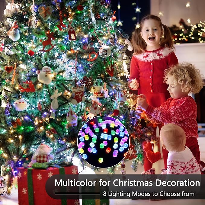 iShabao Easter Lights, 115ft 300 LED RGB Colorful Changing Pastel Light with Remote Timer, Wateproof Plug in Unconnectable Twinkle Fairy String Lights for Wreath Home Party Indoor Outdoor Easter Decor
