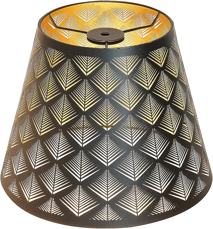 Small Lamp Shades Metal Lamp shade With Etched Small Arrow Pattern Lampshade Size 6" x 10" X 7.5" Fitts Table Lamp Wall Lamp