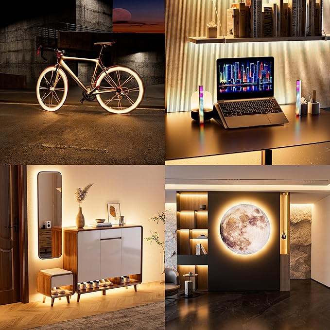 PAUTIX COB LED Strip Lights 5V USB Powered Dotless Super Bright Dimmable LED Lights 3000K Warm White 6.56ft TV Backlights,Flexible 3M Adhesive Under Cabinet Light for Bedroom,Kitchen,Shelf Lighting