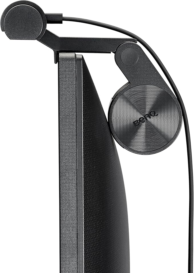 BenQ ScreenBar LED Monitor Light Bar - Auto-dimming, Adjustable Brightness and Color Temperature, No Screen Glare, Space-Saving, Eye-Care USB Monitor Lamp, Black