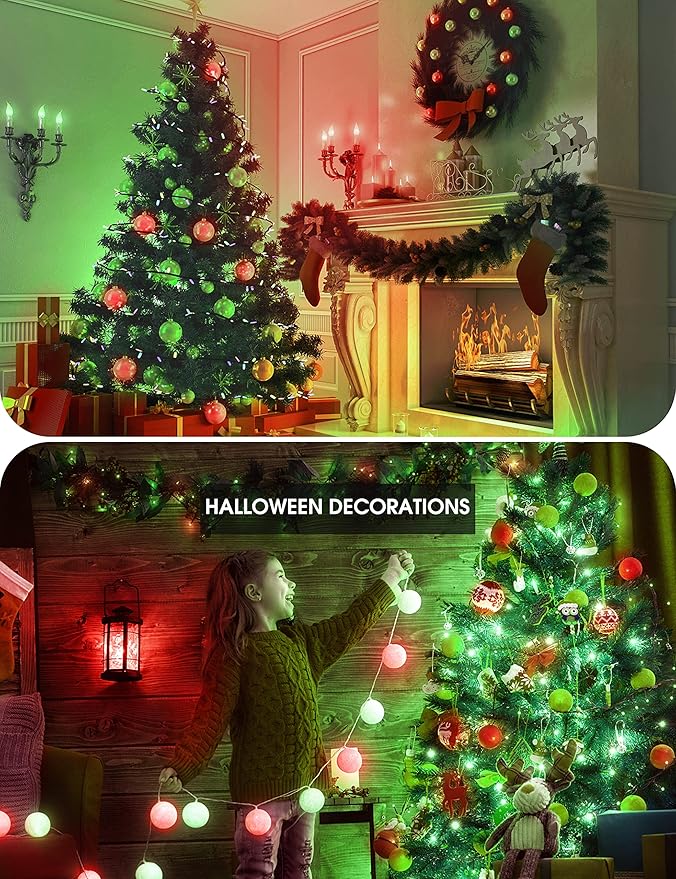 Red Light Bulbs Green Light Bulbs [4 Pack] - A19 LED Red and Green Bulbs 9W (60W Equivalent) - E26 Base Colored Light Bulb for Christmas Party Porch Decor
