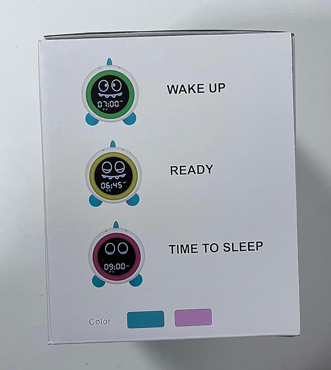 Kids Alarm Clock, Toddler Sleep Training Clock with Night Lights, Sound Machine, Time to Wake Dinosaur Alarm Clock for Children, Gift Ideas for Kids Toddler Boy Girl (Pink)