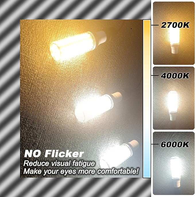 Big1.77x 6.1 inch, E12 200 Watt Equivalent LED Candelabra Bulbs C7,4000K Natural White, 3000 LM T6 E12 20W LED Chandelier Light Bulbs for Ceiling Fan Pendant Lighting Floor Lamp,Non-dimmable, 3 Pack
