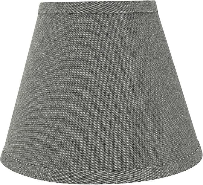 Aspen Creative 32425A Transitional Hardback Empire Shape Spider Construction Lamp Shade in Grey, 9" wide (5" x 9" x 7")