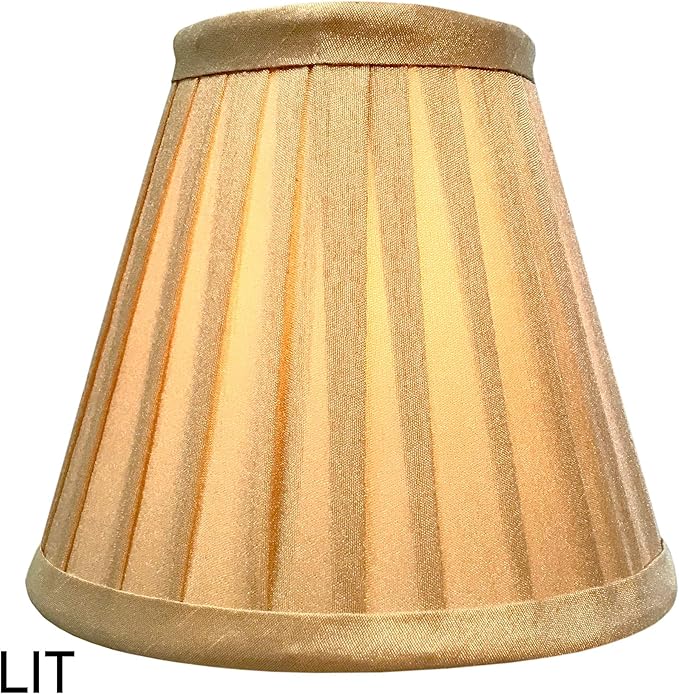 Royal Designs, Inc. CS-841AGL-6 Pleated Empire Chandelier Shade, 3 x 6 x 5, Antique Gold, 6-Pack