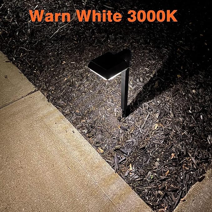 Bobcat Solar Pathway Lights Super Bright 300 lumens with 2-in-1 Warm White and Daylight Modes, Black LED Solar Lights Outdoor Waterproof for Path, Sidewalk, Driveway or Walk Way Light (6 Pack)