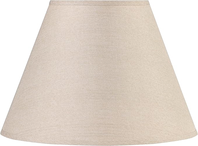 Aspen Creative 32092A Transitional Empire Shape Spider Construction Lamp Shade in Medium Brown, 9" Top x 18" Bottom x 13" Slant Height