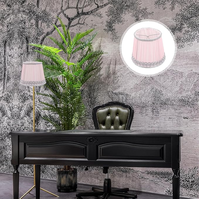 Fabric Lampshade Accessory Light Cover Replacement for Indoor Decor Elegant Pleated Design Easy to Install Structure Warm Atmosphere for Bedroom and Living