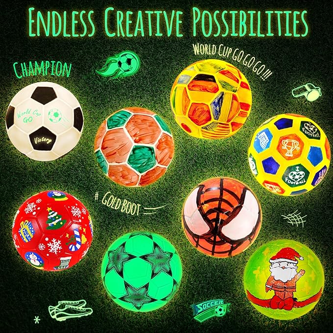Paint Your Own Soccer Ball Lamp Kit, Soccer Gifts 3D Night Light, Art Supplies Creativity Arts and Crafts for Kids Ages 8-12, Birthday Easter Gifts for Kids Boys Girls Ages 3 4 5 6 7 8 9 10 11 12+