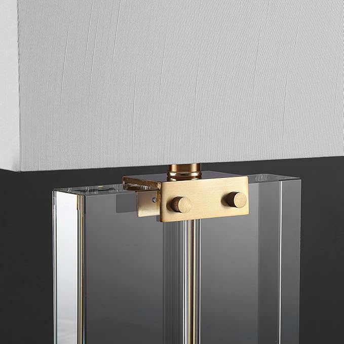 SAFAVIEH Couture Lighting Collection Maddock Crystal 26-inch Bedroom Living Room Home Office Desk Nightstand Table Lamp (LED Bulb Included)