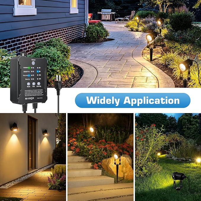 All-in-One Low Voltage Landscape Lighting Kit, 8-Pack Landscape Lights with Transformer, 3000K Waterproof Outdoor Lights with 75FT Wire for Yard, Garden