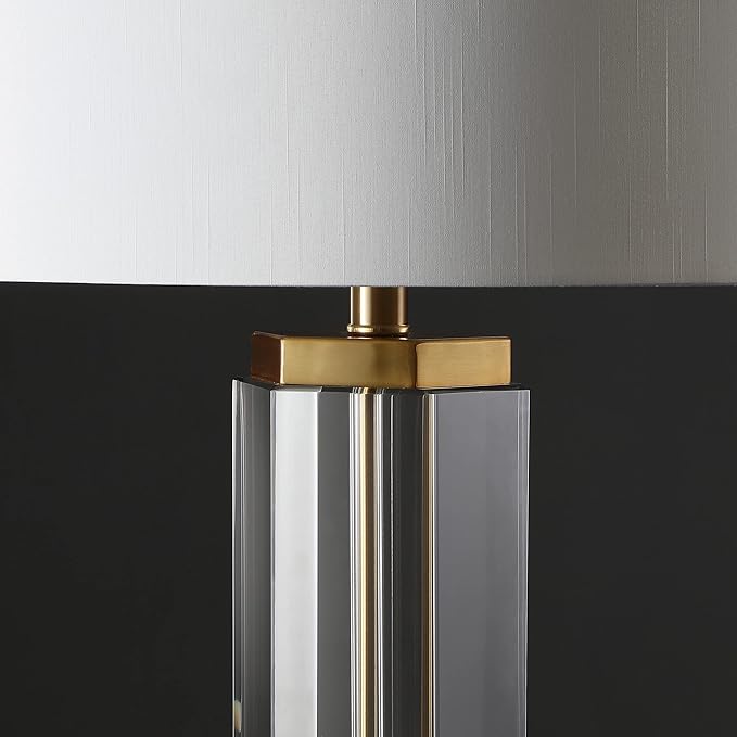 SAFAVIEH Couture Lighting Collection Maddock Crystal 26-inch Bedroom Living Room Home Office Desk Nightstand Table Lamp (LED Bulb Included)