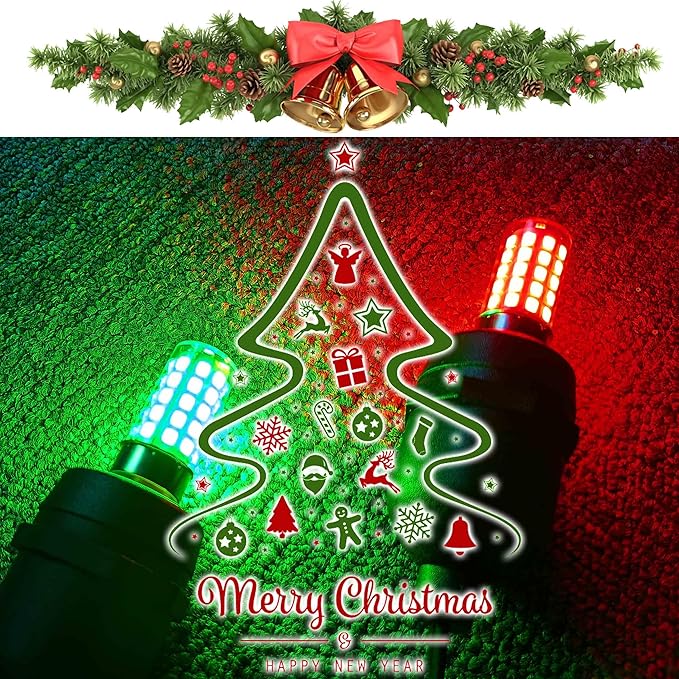 ALIDE E12 LED Candle Red Light Bulb,4W, 40Watt Equivalent, E12 Small Base C7 T6 Red LED Bulb for Christmas Holiday Festival Party Decoration Porch Sleep Night Light Chandelier Candelabra,3Pack