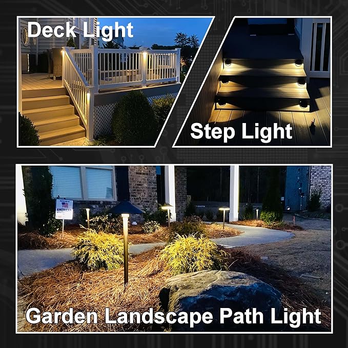 T10 Wedge Base Landscape 194 921 LED Light Bulb 2700K Warm White 3W Equivalent 15W 20W Low Voltage AC/DC12V-24V T5 LED Bulb for Landsacpe Garden Deck RV Camper Marine Boat Dome Lighting, 8 Pack