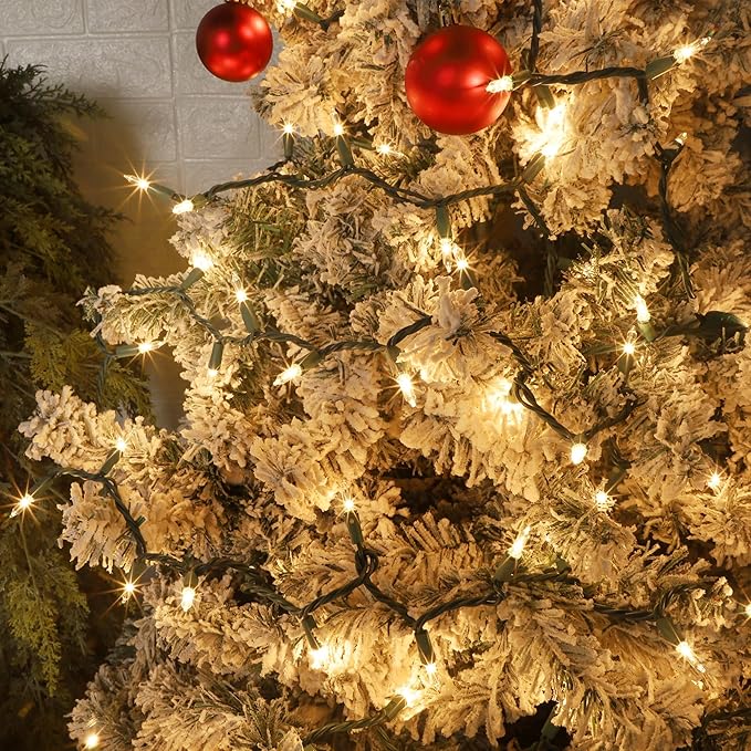 2 Pack Clear Christmas String Lights, 100 Count Each, Incandescent Mini Christmas Lights, Connectable Xmas Tree Light for Indoor Outdoor Garland Birthday Holiday Wedding Festival Party