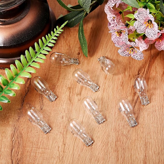 Riakrum T5 Landscape Light Bulbs 12 Volt 4 Watt Landscape Lighting Bulbs Low Voltage Wedge Base Replacement Lamp for Outdoor Garden Deck Yard (30 Pieces)
