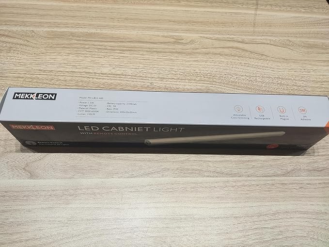 Under Cabinet Lights Remote Control, Magnetic Dimmable Closet Lights,USB Rechargeable Wireless LED Shop Light,Ceiling and Under Counter Lights for Kitchen,Wardrobe,Shelf(40CM,White)