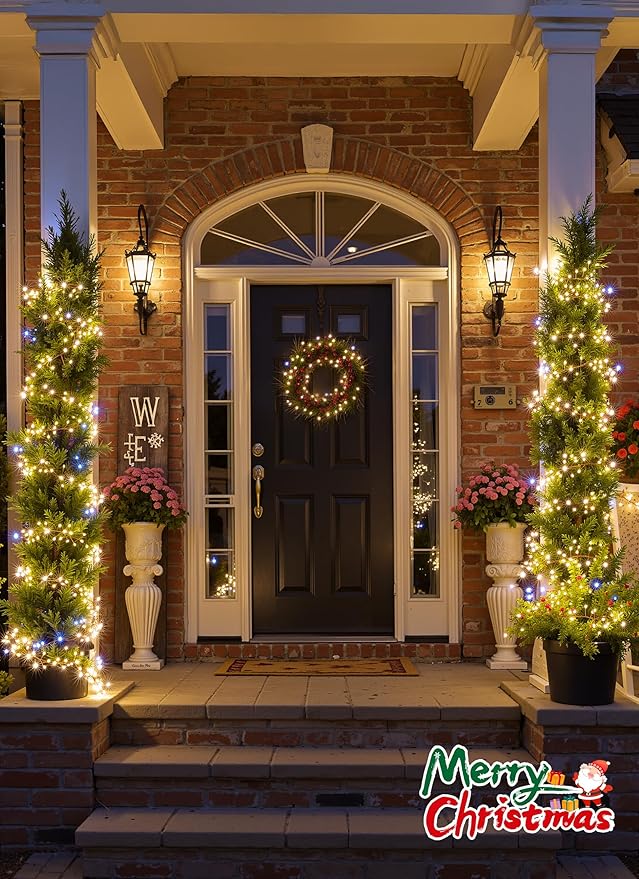 Fairy Lights Plug in, 200LED Twinkle Lights - Firecracker String Lights, Christmas Tree Lights Waterproof for Bedroom, Garden, Patio, DIY Wreath, Indoor Outdoor Decor