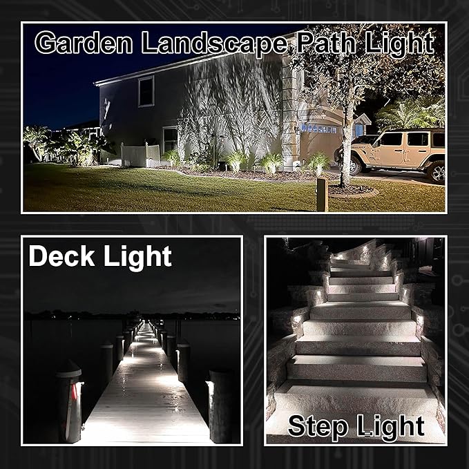 12V T5 T10 Wedge Base LED Bulbs 2 Watt Replace 11W 18W Incandecent Bulbs 300lm 6000K Daylight White 194 921 LED Bulb for RV Camper Marine Boat Ceiling Dome Landscape Stair Step Path Lights, 10 Pack