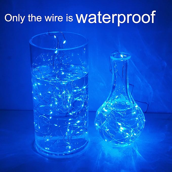 15 Pack 30 LED Micro Starry String Lights Battery Operated(Included),Fairy Waterproof Silver Wire Lights,for DIY Party Garden Wedding Table Indoor&Outdoor Decorations