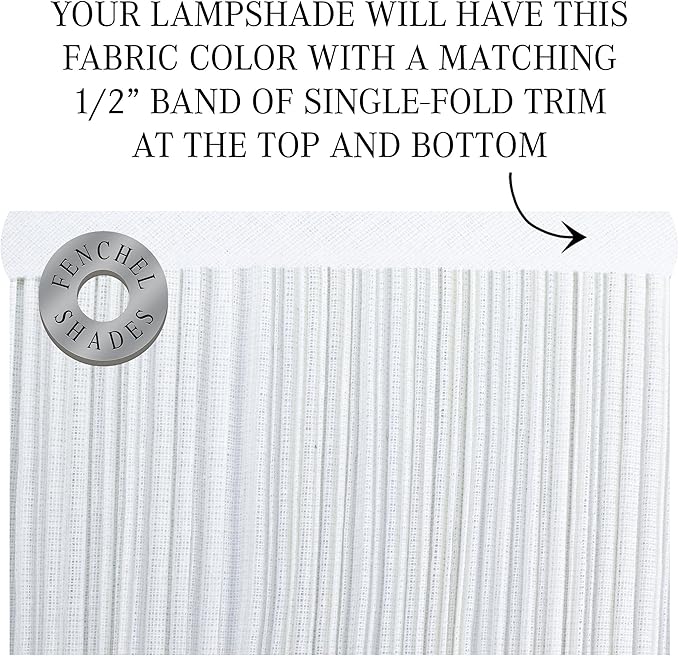 FenchelShades.com Lampshade 5" Top Diameter x 9" Bottom Diameter x 7" Slant Height with Clip-On Attachment for Standard Edison-Style Lightbulb (Pleated Mushroom White)