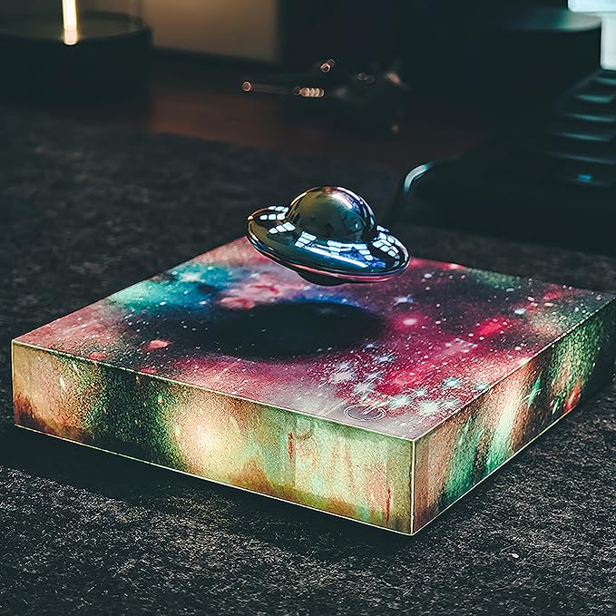 Levitating UFO Lamp - Magnetic Floating 360° Rotation with RGB Galaxy Effects, Auto-Rotating Silent LED Night Light, Cool Tech Decor for Office/Bedroom, Unique Gifts for All Ages