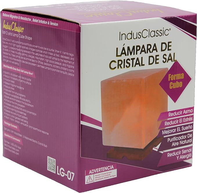 LG-07 Cube Shape Himalayan Crystal Salt Lamp