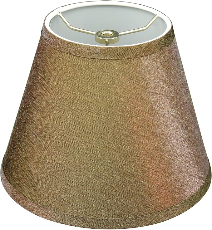 Aspen Creative 32429 Transitional Hardback Empire Shape Spider Construction Lamp Shade in Brown, 9" wide (5" x 9" x 7")