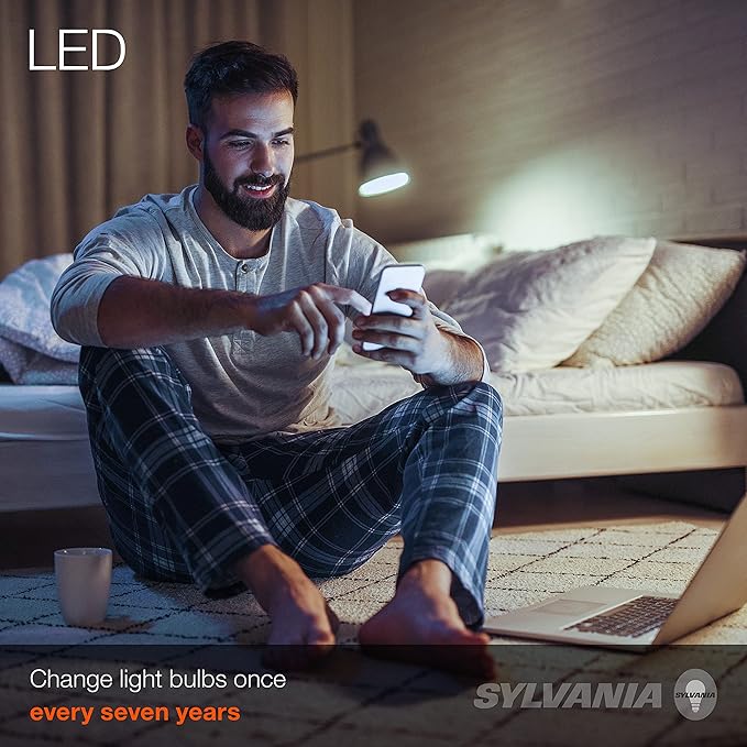 SYLVANIA ECO LED A19 Light Bulb, 60W Equivalent, Efficient 9W, 7 Year, 750 Lumens, Non-Dimmable, Frosted, 5000K Daylight, Pack of 24 (40987)