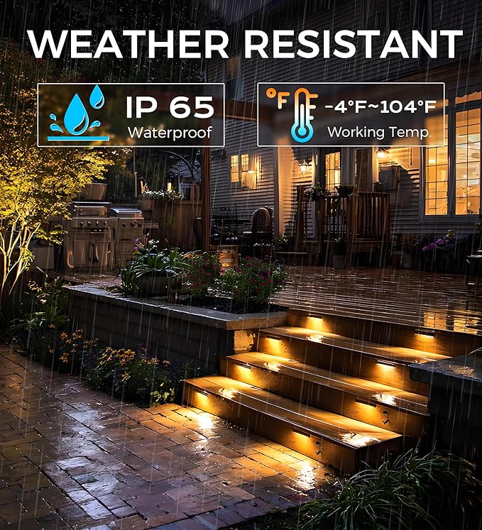 CLOUDY BAY [6 Pack] 4 Inch 12V-15 VAC/DC Low Voltage Hardscape Lighting Paver Light,Retaining Wall Lights Outdoor,IP65 Waterproof, 3W 2700K Soft White,Frost Lens Deck Step Light
