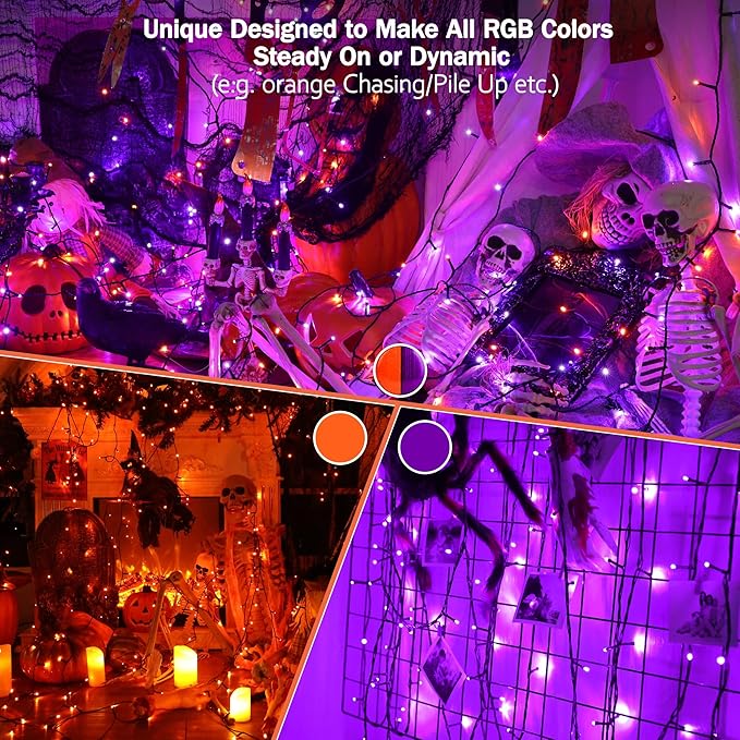 Brizled Color Changing RGB Christmas Lights, 66ft 200 LED Easter String Lights Music Sync, 120+ Modes Remote Dimmable Outdoor Mini Tree Light Indoor Plugin for July 4th Xmas Halloween