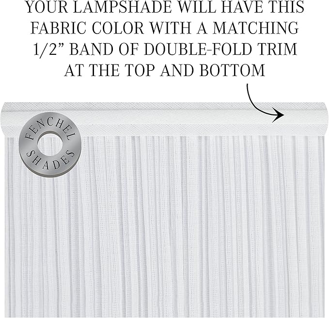 FenchelShades.com Lampshade 9" Top Diameter x 16" Bottom Diameter x 15" Slant Height with Washer (Spider) Attachment for Lamps with a Harp (Pleated Mushroom White)