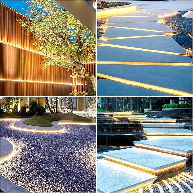 COB LED Strip Lights,2700K Warm White,24V led Light Strips Waterproof,480LEDs/M,16.4ft/5M,CRI90+ Outdoor cob led,Ip67 Sauna Lights for Sauna Room,Pool,Garden,(Power Not Included)
