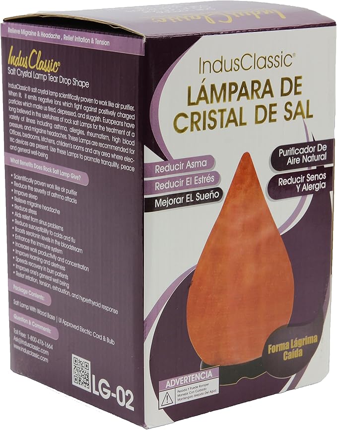 LG-02 Tear Drop Shape Himalayan Crystal Salt Lamp