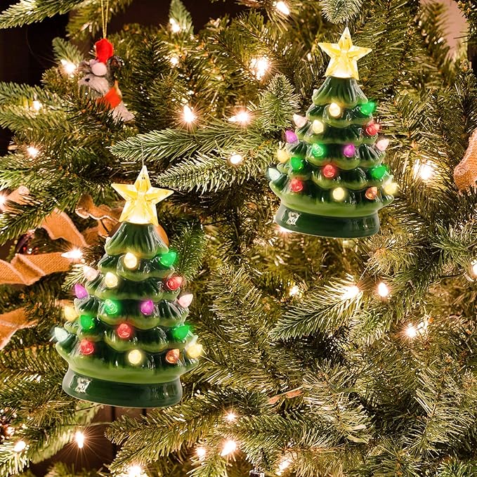 Replacement Lights Bulbs for Ceramic Christmas Tree, 210 PC Medium Twist Light Ornaments for Ceramic Tree, Multicolor Mini Flame Peg Accessories for Crafts, Assorted Colors, 5 Stars 210 Pieces Pack