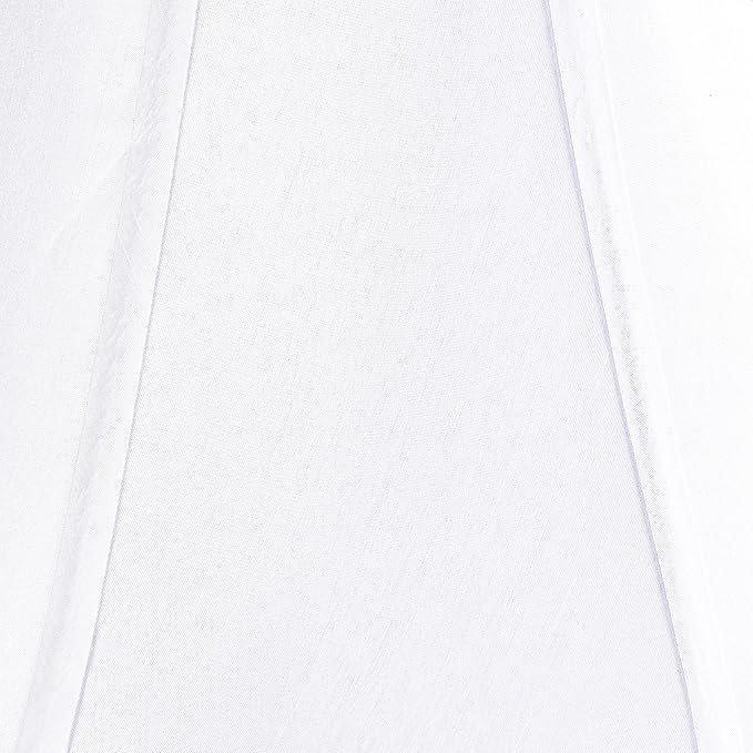 Bell Lamp Shades Set of 2 White Medium Lamp Shade 6" Top x 13" Bottom x 9.8" High(Spider) Modern Lamp Shade for Table Lamp & Bedside Lamp - Side Ribbing Hand Crafted Lampshade Replacement by GO&SO