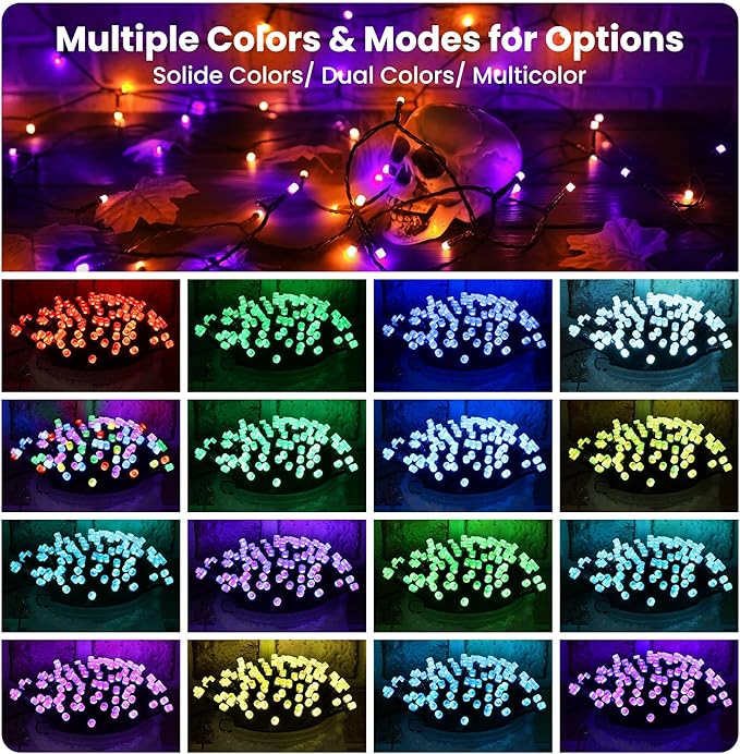 iShabao Easter Lights, 115ft 300 LED RGB Colorful Changing Pastel Light with Remote Timer, Wateproof Plug in Unconnectable Twinkle Fairy String Lights for Wreath Home Party Indoor Outdoor Easter Decor