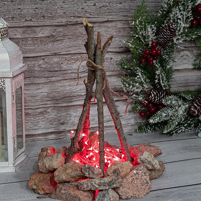 ITART Micro LED String Lights Battery Powered 8 Pack Red Mini Fairy Light 20 LED 6ft Ultra Thin Silver Wire Rope Lights for Craft DIY 4th of July Clothes Costume Wreath Display