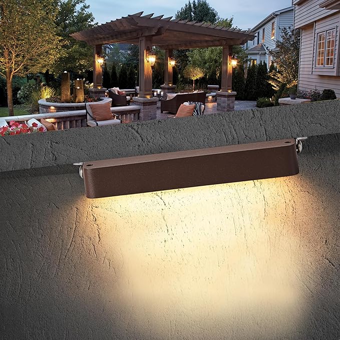 Low Voltage LED Step Lights 4 Pack, 7 Inch Landscape Lighting for Deck, Stairs & Pathway, 5CCT Adjustable 2700K-6500K, Waterproof Outdoor Retaining Wall & Paver Lights, 12V 4.5W