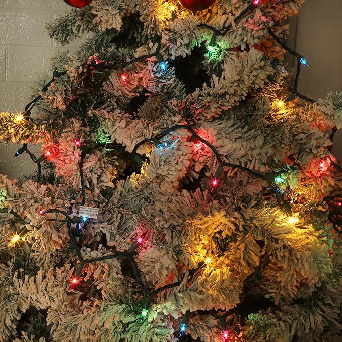 2 Pack Multicolor Christmas String Lights, 100 Count Each, Incandescent Mini Christmas Lights, Connectable Xmas Tree Light for Indoor Outdoor Garland Birthday Holiday Wedding Festival Party