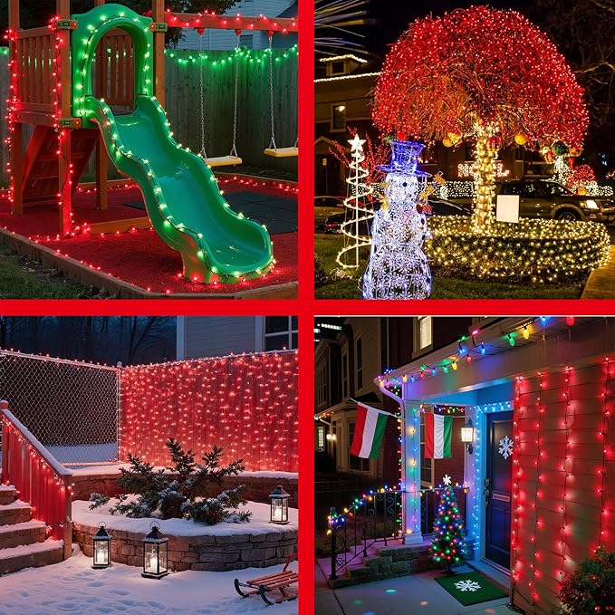 470FT 1500LED Valentine Lights Indoor Outdoor, 12 Modes Red Valentines Day Decorations with Timer Dimmable, Waterproof Green Wire Christmas Lights for Tree Xmas Patio Fence Balcony Garden Party