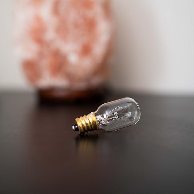 GoodBulb Himalayan Dimmable Salt Lamp Light Bulbs 25 Watt - Candelabra Bulb Adapter - Warm White Light - E12 Light Bulb - 2500 Hour Life (Pack of 8)