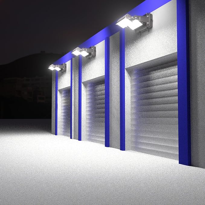 220W LED Wall Pack Lights, 360° Adjustable Panel with Dusk to Dawn Photocell, 100-277v 33000Lm 5000K Daylight, IP65 Waterproof & Advanced Heat Dissipation Outdoor Security Lighting-2Pack
